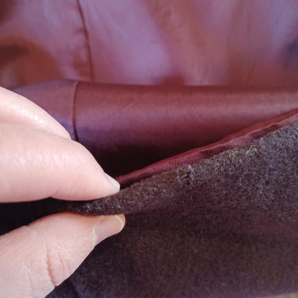 Jones New York women's full-length purple wool coat size 10 - Picture 7 of 9